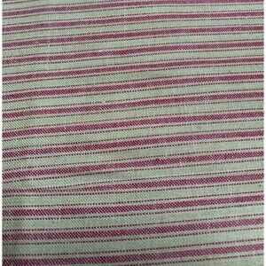 Red & Beige Striped Cotton Fabric 1/2 yard x 36" Crafting Sewing Quilting